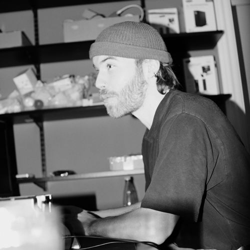 An focus guy on set with microphone